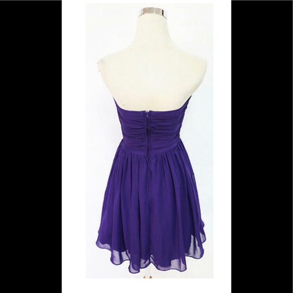 Windsor sequins Rhinestones strapless Purple dress size 7 - Picture 2 of 15